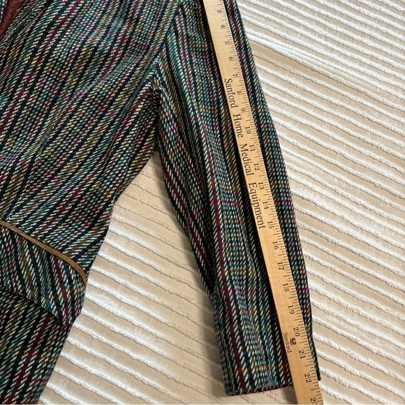 Hienzelaumn Blazer/Jacket Wool Tweed  Multicoloured US Sz10 Elbow patches VTG - Picture 11 of 14